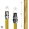 Flextron Gas Line Hose 1/2'' O.D.x24'' Len 1/2" FIPx3/8" MIP Fittings Yellow Coated Stainless Steel Flexible FTGC-YC38-24F - alternate 5